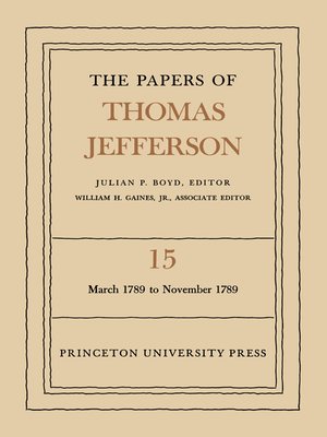 cover image of The Papers of Thomas Jefferson, Volume 15